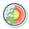 stickers style 지구 내부 핵심 icon