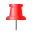 skeuomorphism style pin icon