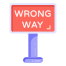 Wrong Way Sign icon