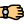 Left hand wearing orientation of digital smartwatch icon
