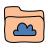 doodle style 클라우드 폴더 icon