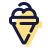 pulsar color style ice cream cone icon