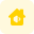 Smart home with audio control facility isolated on a white background icon