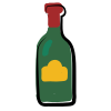 matisse style wine bottle icon
