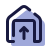 Porta da garagem aberta icon