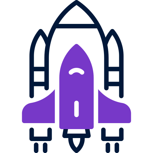 transbordador-espacial-externo-viajero-espacial-línea-mixta-sólido-yogi-aprelliyanto icon