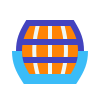 avantgarde style hölzernes bierfaß icon