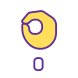Letter O in ASL icon