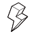 isometric line style flash on icon