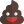Poop emoji pictorial representing with smiling layout icon