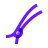color glass style hair clip icon