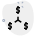 Dollar sign and finance in connection layout icon