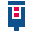 stencil style rain gauge icon