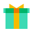 color glass style 선물 상자 icon