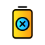 discharged battery icon