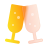 glassmorphism style 샴페인 icon