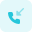 Call received logotype arrow sign on phone icon