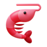 3d fluency style prawn icon