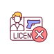 Denied License for Guns icon