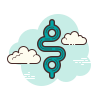 cloud style fuse symbol icon