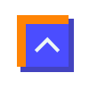 avantgarde style up squared icon