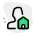 Monitoring the single user work online from home icon