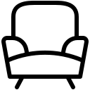 pastel glyph style armchair icon