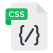 外部 CSS ファイルのファイル形式とファイル フォルダーのベクトルラボ フラット ベクトルラボ icon