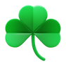 3d fluency style three leaf clover icon