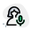 áudio externo reproduzido por um único usuário em um chat-messenger-closeupwoman-green-tal-revivo icon