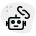 Robot Technology link with internet URL isolated on a white background icon