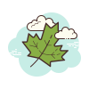 cloud style 단풍잎 icon