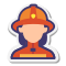 stickers style firefighter icon