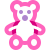 water color style teddy bear icon