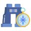 binocular and compass icon