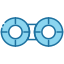 외부-눈 렌즈-미용 및 위생-곰 아이콘-파란-곰 아이콘 icon