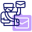 cartero-externo-servicio-postal-inipagistudio-lineal-color-inipagistudio icon
