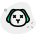 社交媒体动物绿色 tal-revivo 上的外部无嘴小狗，眼睛交叉表情符号 icon