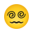 Gesicht-mit-spiralförmigen Augen-Emoji icon