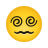 emoji style 나선형 눈을 가진 얼굴 이모티콘 icon