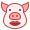 Cochon avec rouge à lèvres icon