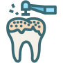 Decayed tooth icon