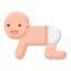 externo-rastejando-bebê-maternidade-flaticons-flat-flat-icons icon