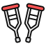 externe-krücken-medizinische-smashingstocks-outline-color-smashing-stocks icon