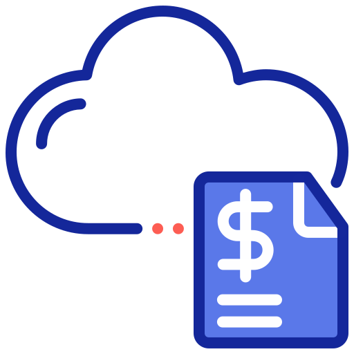 Cloud invoice icon