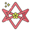 外部一筆箋六芒星宗教フラティコン線色フラットアイコン icon