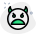 Tormented frowning face expression with open mouth icon