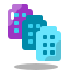arcade style gruppe von firmen icon