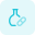 Lab research on experimental drug medicine with flask icon