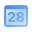 liquid glass color style calendar 28 icon